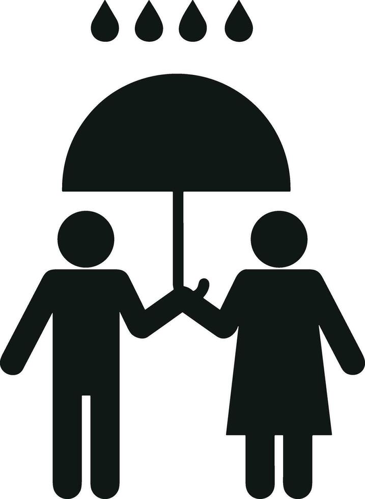 Umbrella protection icon symbol vector image. Illustration of the safety protect umbrella security design image