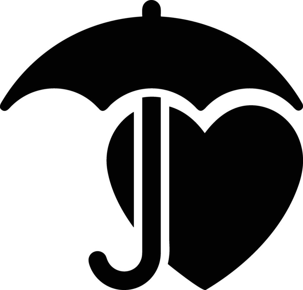 Umbrella protection icon symbol vector image. Illustration of the safety protect umbrella security design image