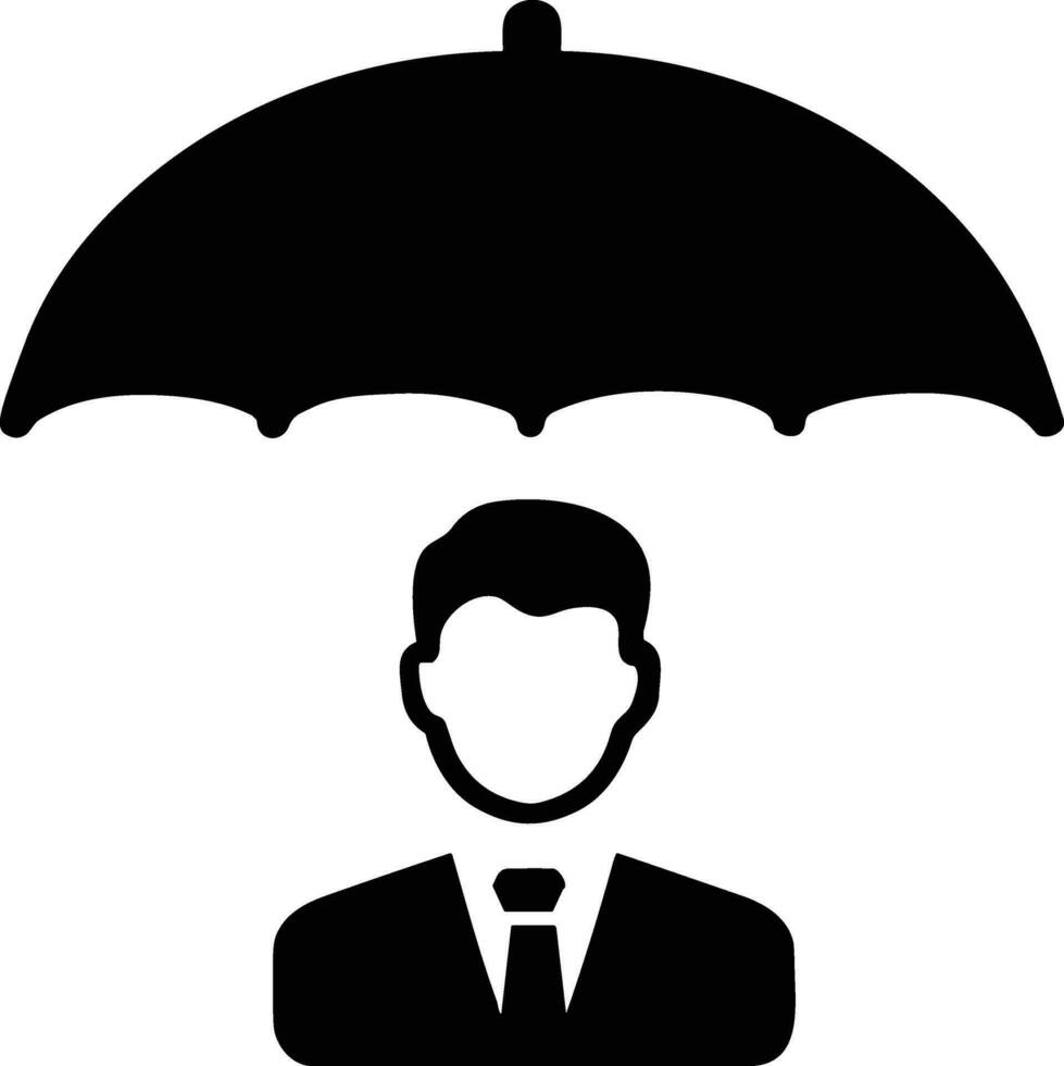 Umbrella protection icon symbol vector image. Illustration of the safety protect umbrella security design image