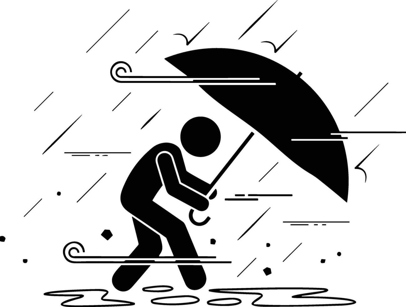 Umbrella protection icon symbol vector image. Illustration of the safety protect umbrella security design image