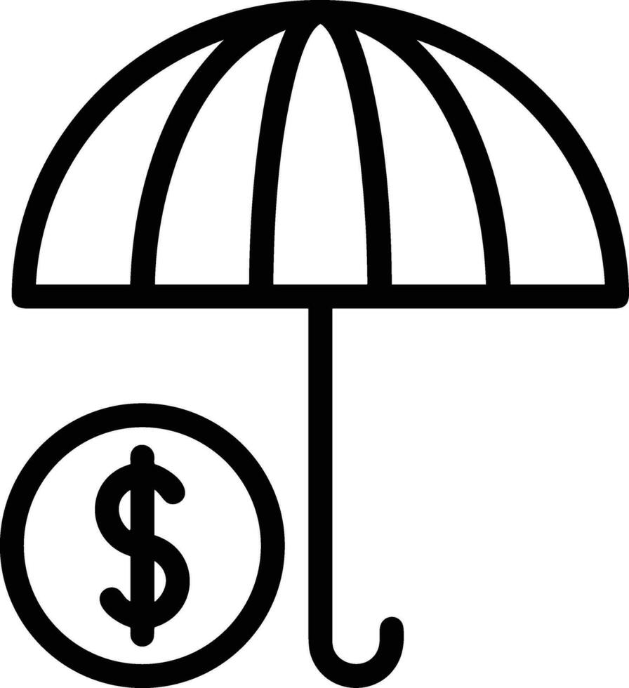 Umbrella protection icon symbol vector image. Illustration of the safety protect umbrella security design image