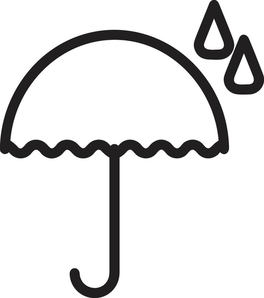 Umbrella protection icon symbol vector image. Illustration of the safety protect umbrella security design image