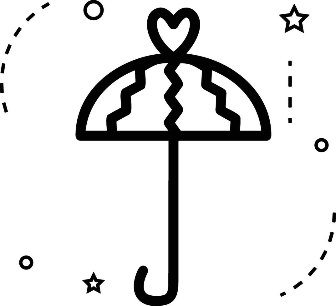 Umbrella protection icon symbol vector image. Illustration of the safety protect umbrella security design image