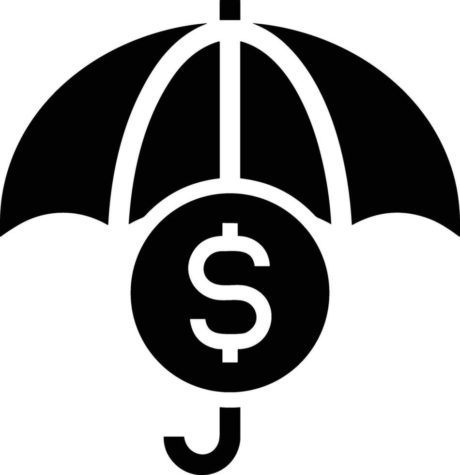 Umbrella protection icon symbol vector image. Illustration of the safety protect umbrella security design image