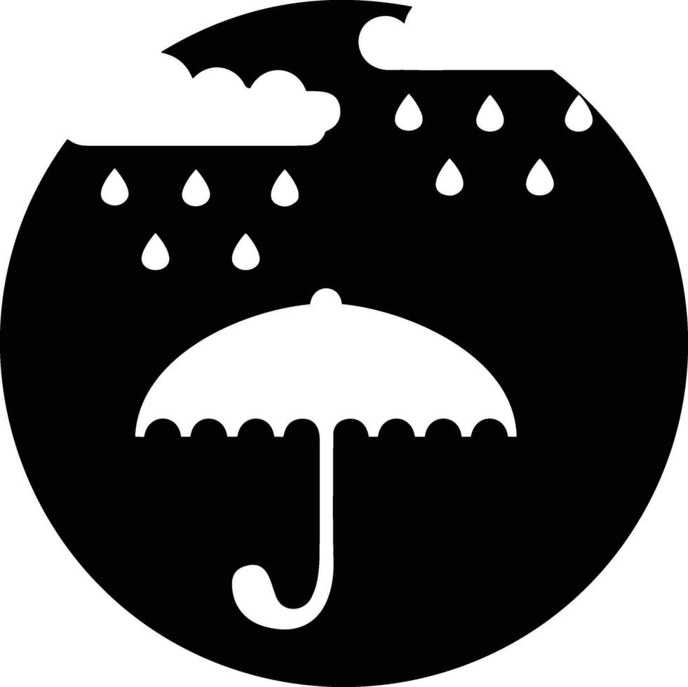 Umbrella protection icon symbol vector image. Illustration of the safety protect umbrella security design image