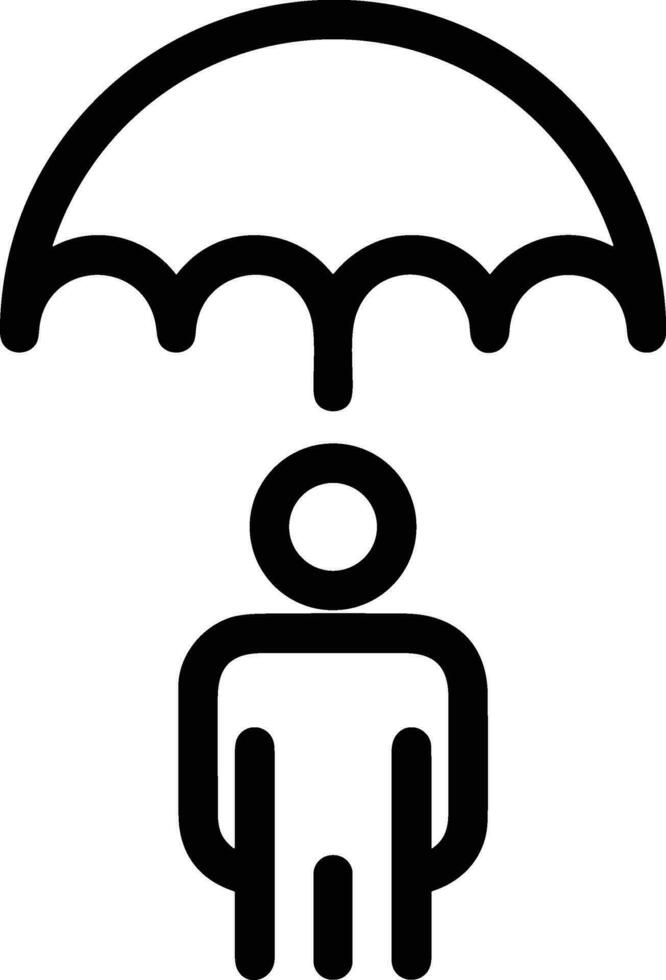 Umbrella protection icon symbol vector image. Illustration of the safety protect umbrella security design image