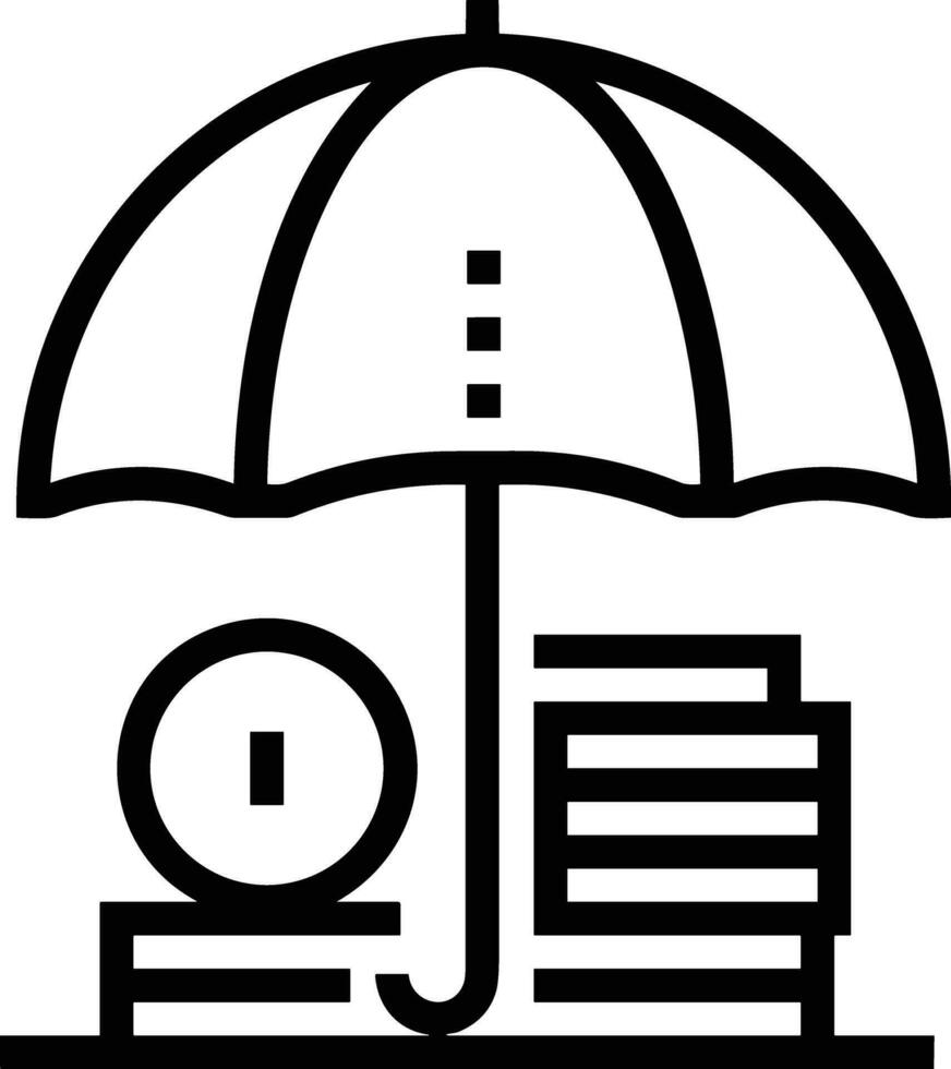 Umbrella protection icon symbol vector image. Illustration of the safety protect umbrella security design image