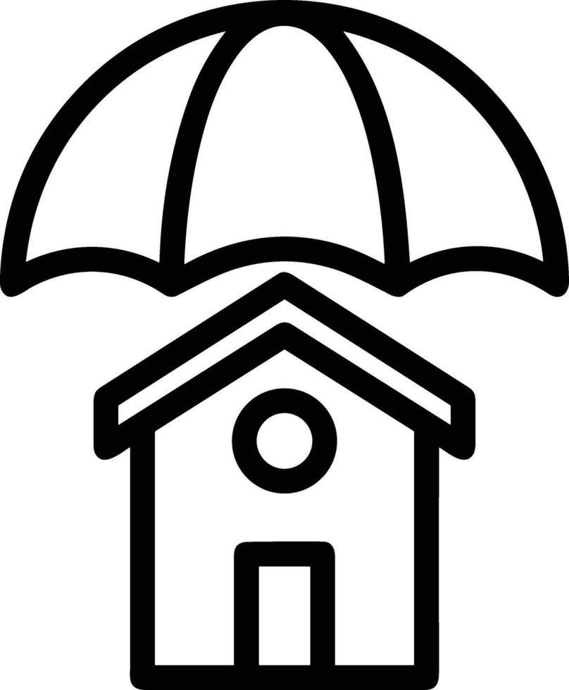 Umbrella protection icon symbol vector image. Illustration of the safety protect umbrella security design image