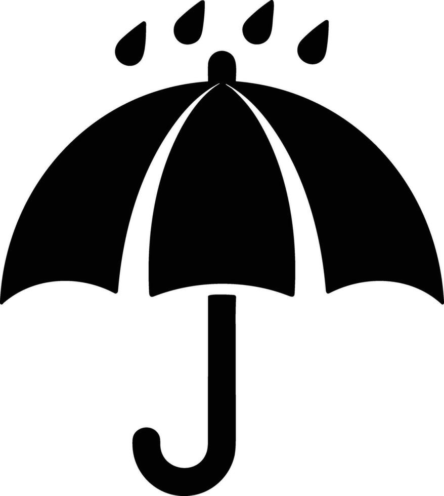 Umbrella protection icon symbol vector image. Illustration of the safety protect umbrella security design image