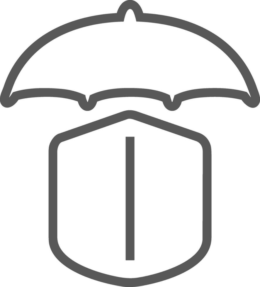 Umbrella protection icon symbol vector image. Illustration of the safety protect umbrella security design image