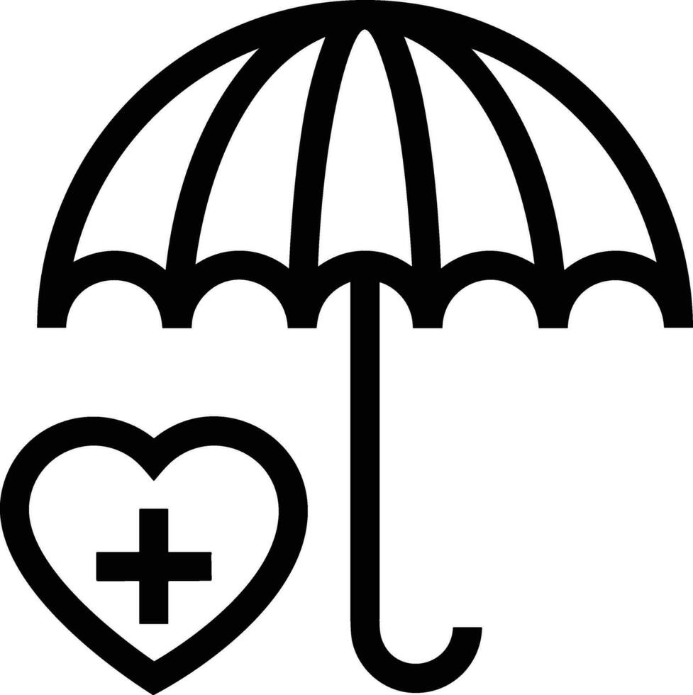 Umbrella protection icon symbol vector image. Illustration of the