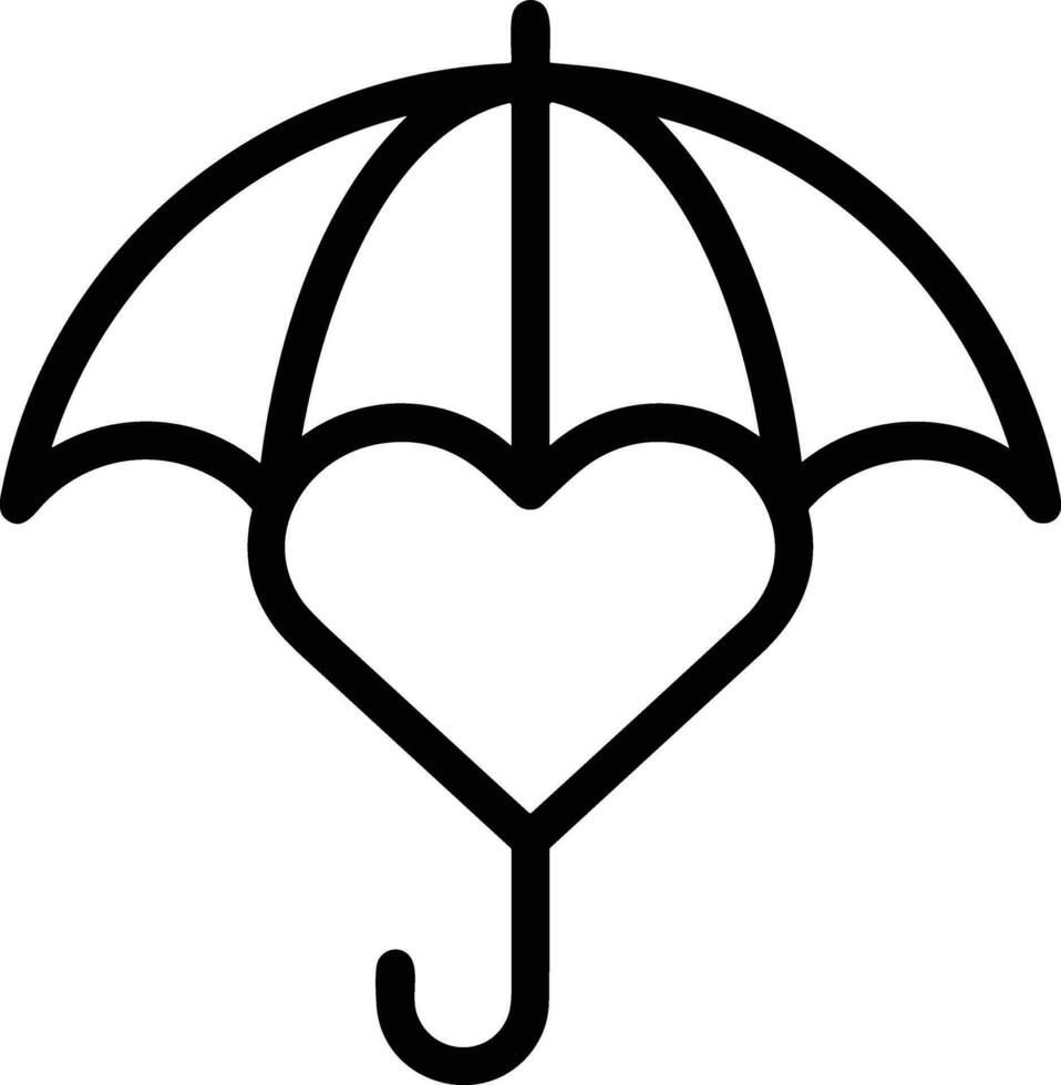 Umbrella protection icon symbol vector image. Illustration of the safety protect umbrella security design image