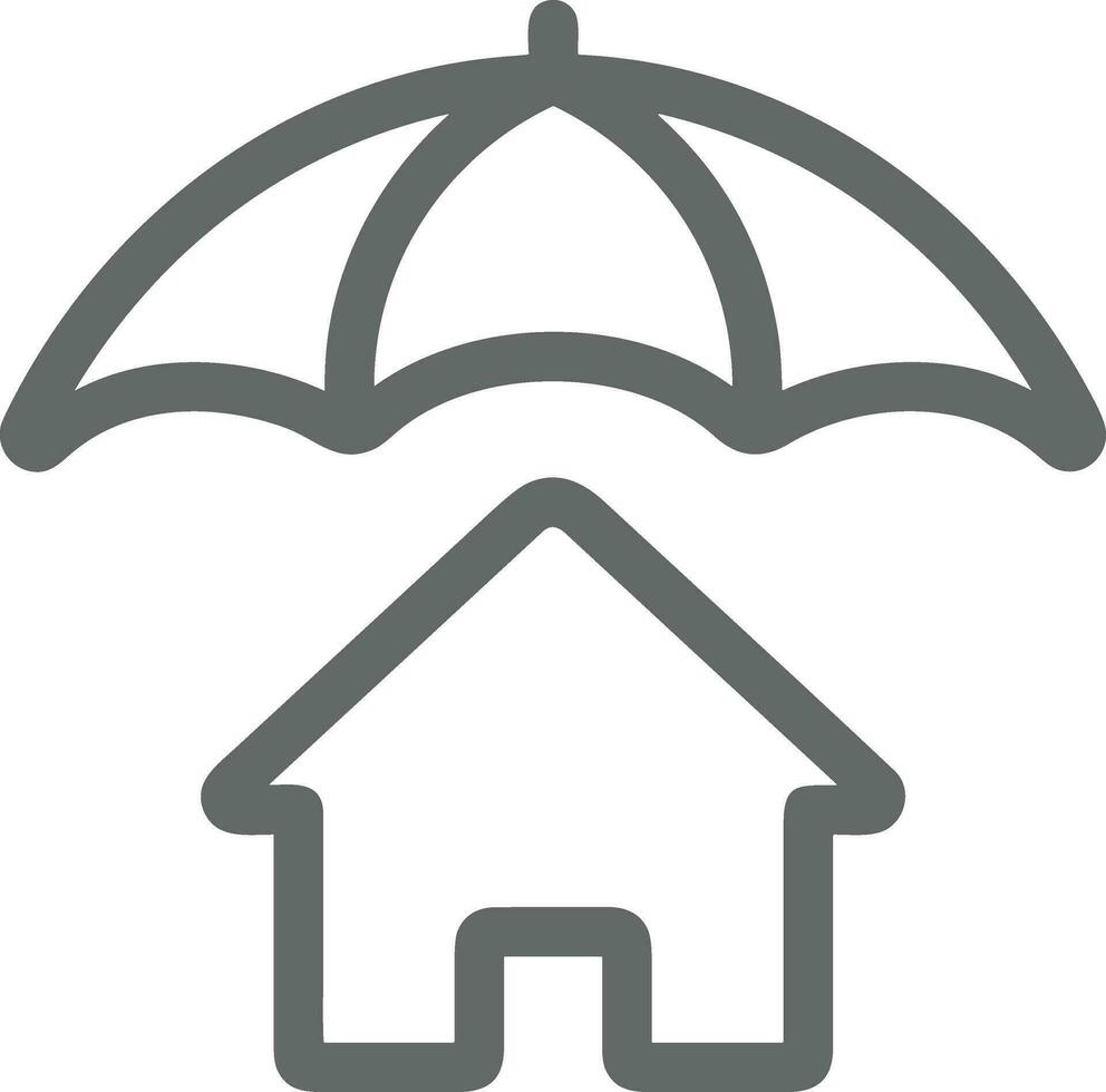 Umbrella protection icon symbol vector image. Illustration of the safety protect umbrella security design image