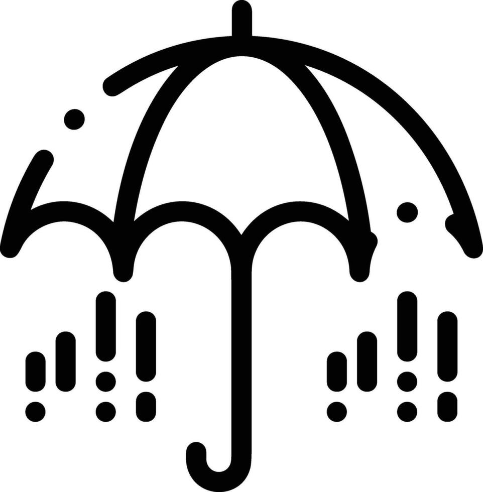 Umbrella protection icon symbol vector image. Illustration of the safety protect umbrella security design image