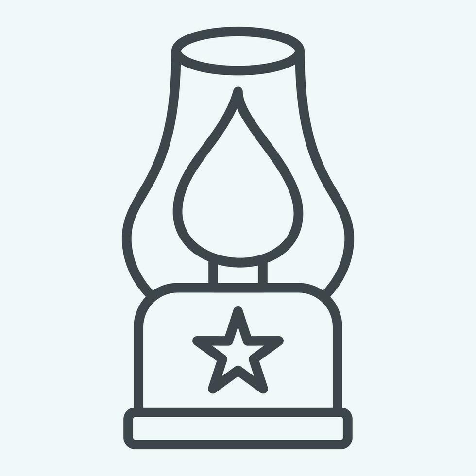 Icon Lantern. related to Camping symbol. line style. simple design editable. simple illustration vector