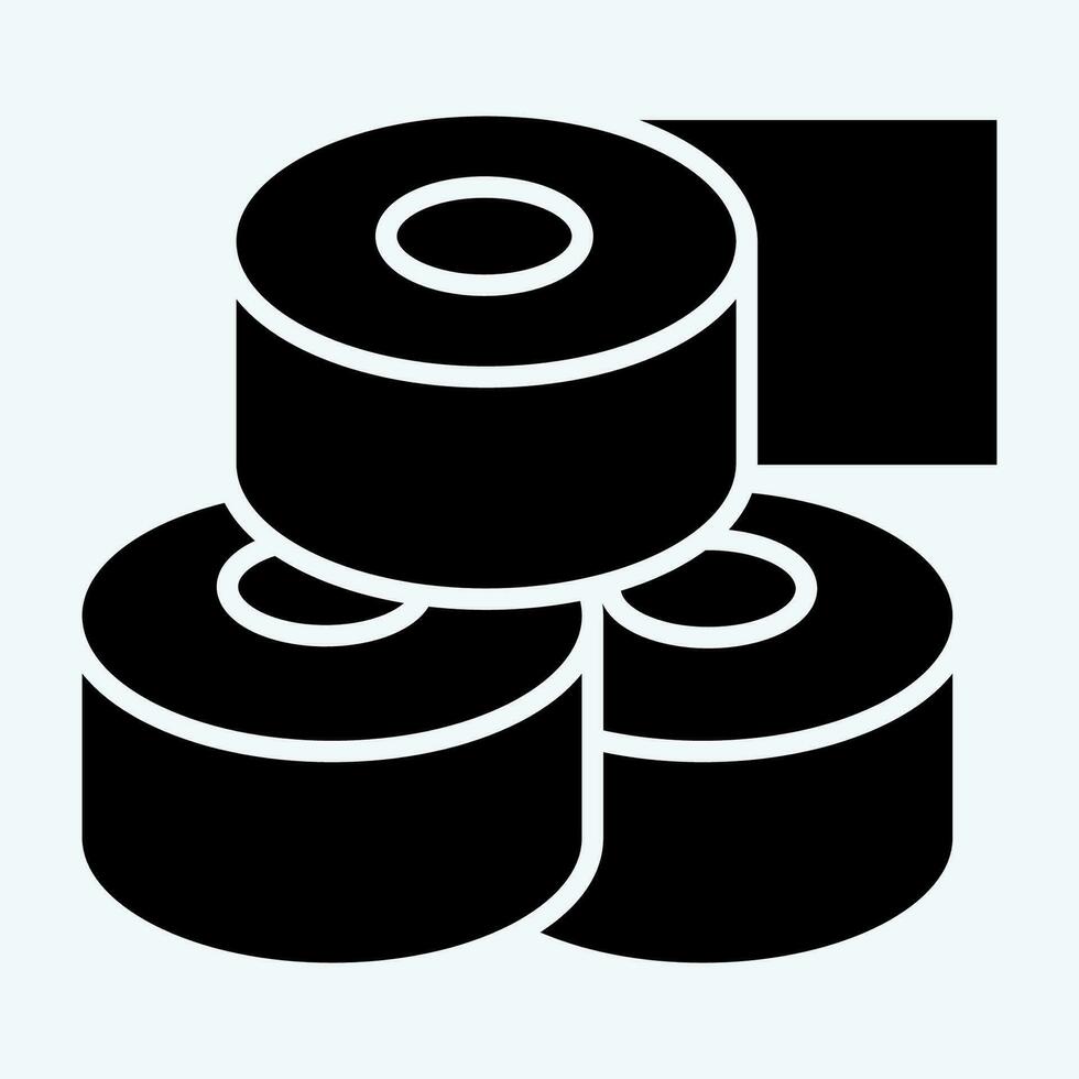 Icon Toilet Paper. related to Bathroom symbol. glyph style. simple design editable. simple illustration vector