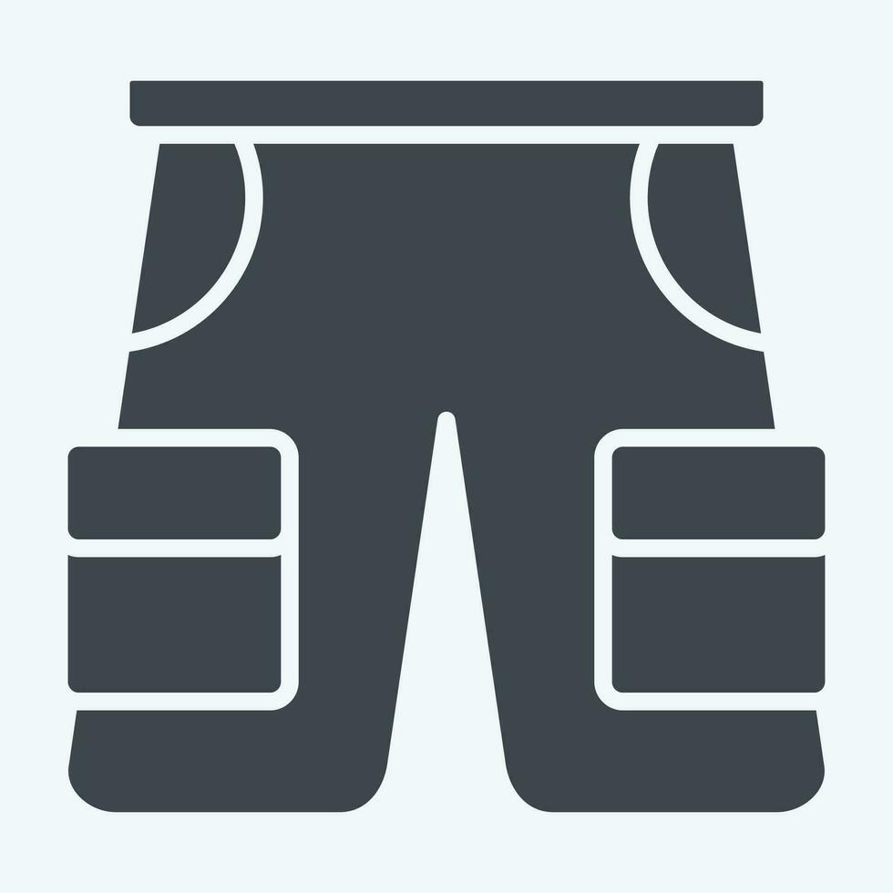 Icon Shorts. related to Camping symbol. glyph style. simple design editable. simple illustration vector