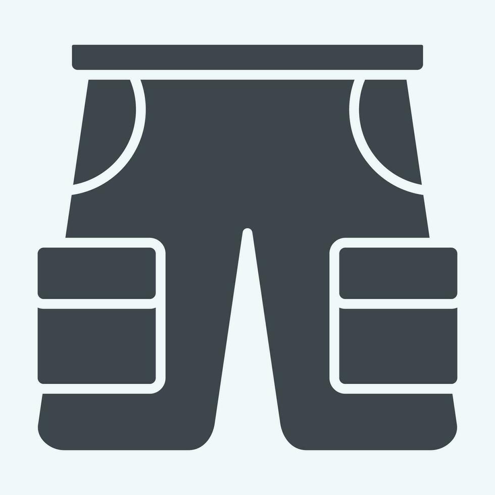 icono bermudas. relacionado a cámping símbolo. glifo estilo. sencillo diseño editable. sencillo ilustración vector