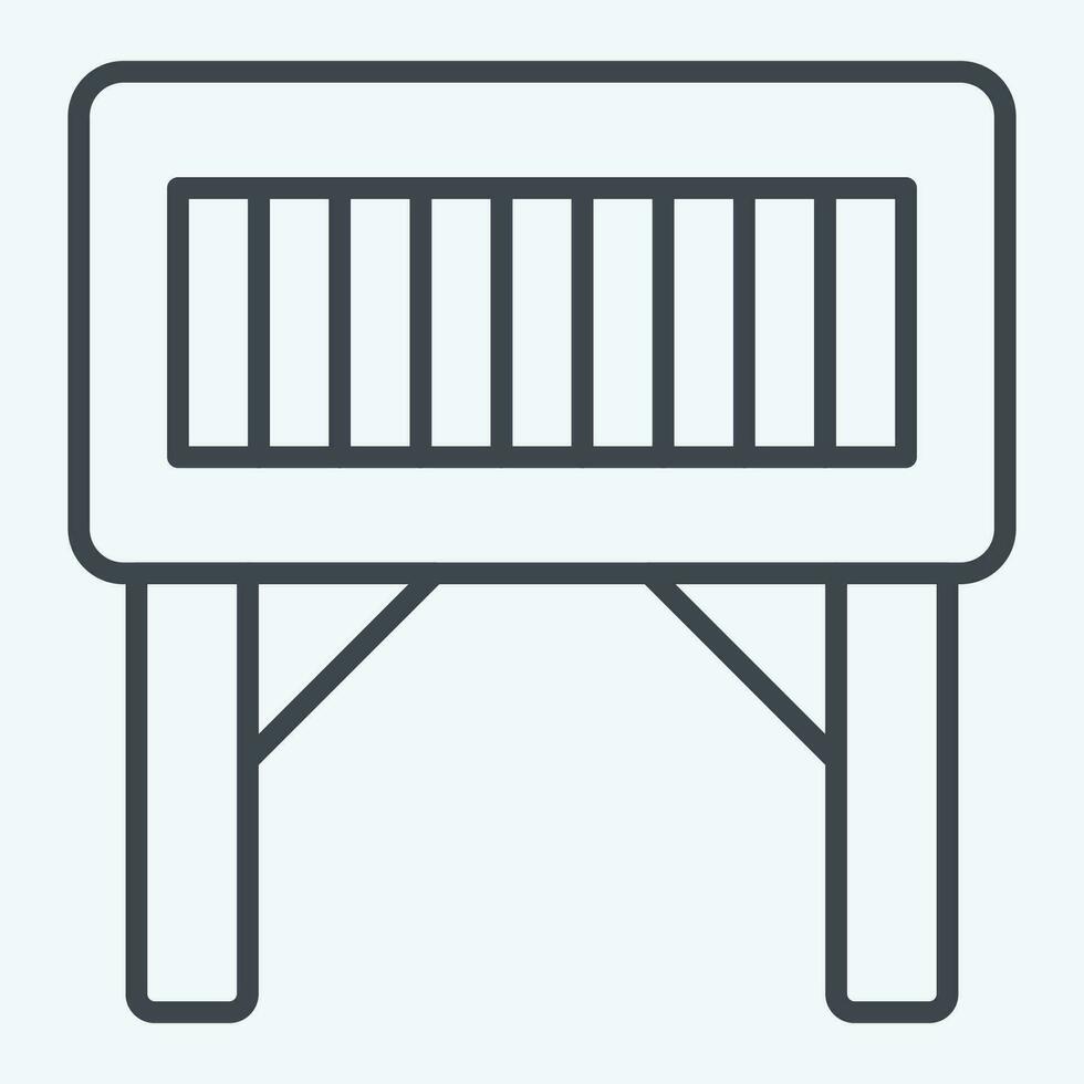 Icon Folding Table. related to Camping symbol. line style. simple design editable. simple illustration vector