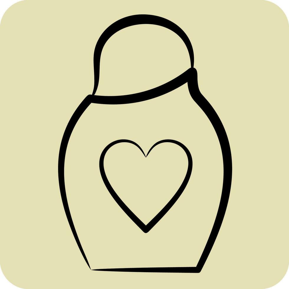 Icon Shampoo. related to Bathroom symbol. hand drawn style. simple design editable. simple illustration vector