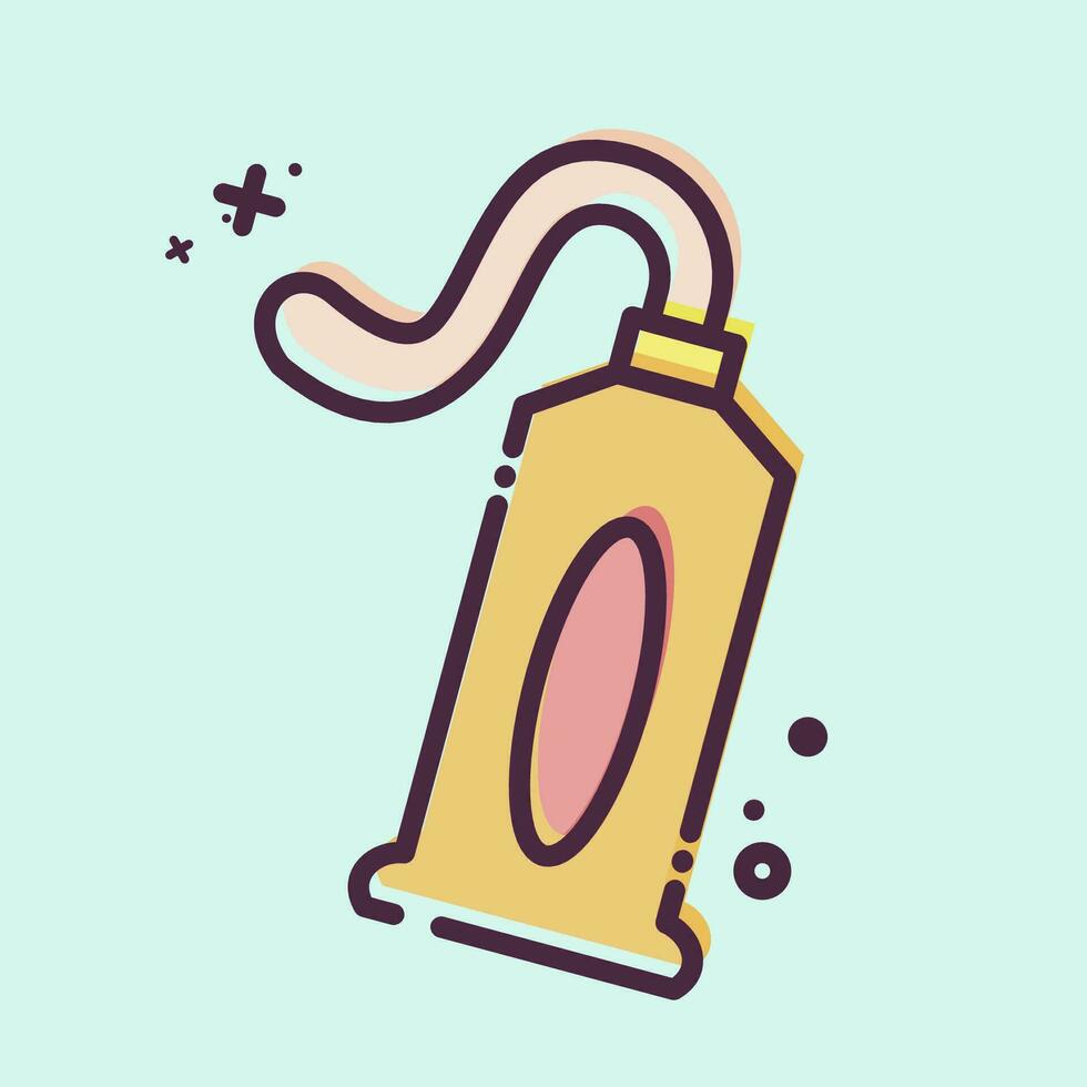 Icon Toothpaste. related to Bathroom symbol. MBE style. simple design editable. simple illustration vector