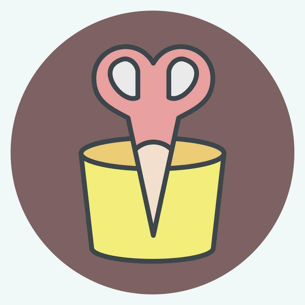 Icon Nose Hair. related to Bathroom symbol. color mate style. simple design editable. simple illustration vector