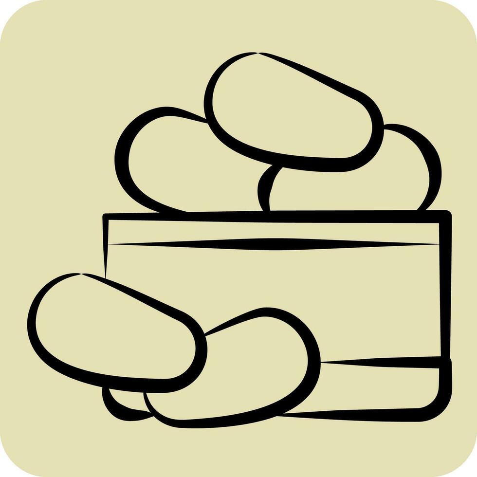 Icon Dates. related to Saudi Arabia symbol. hand drawn style. simple design editable. simple illustration vector
