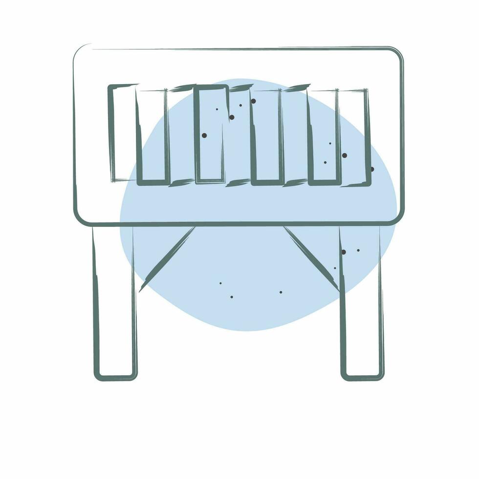 Icon Folding Table. related to Camping symbol. Color Spot Style. simple design editable. simple illustration vector