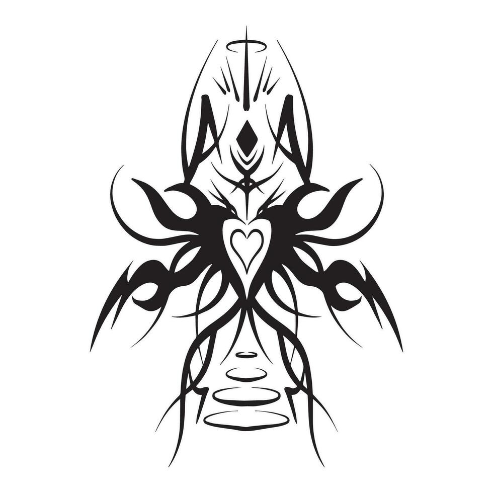 espiga tribal forma 02 , bueno para gráfico diseño recursos, impresión en mercancía, carteles, panfletos, tatuaje Arte y más. vector