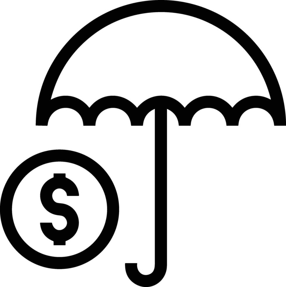 Umbrella protection icon symbol vector image. Illustration of the safety protect umbrella security design image