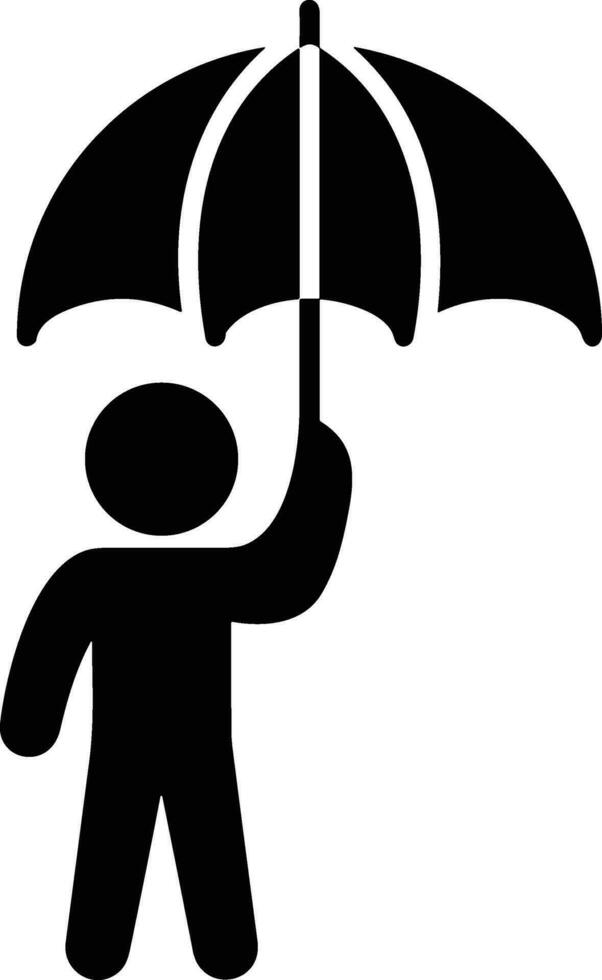 Umbrella protection icon symbol vector image. Illustration of the safety protect umbrella security design image