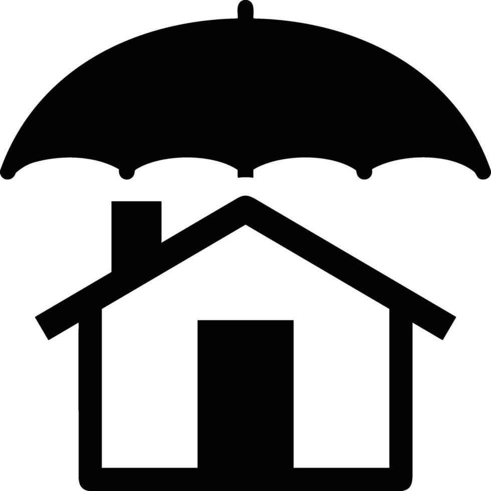 Umbrella protection icon symbol vector image. Illustration of the safety protect umbrella security design image