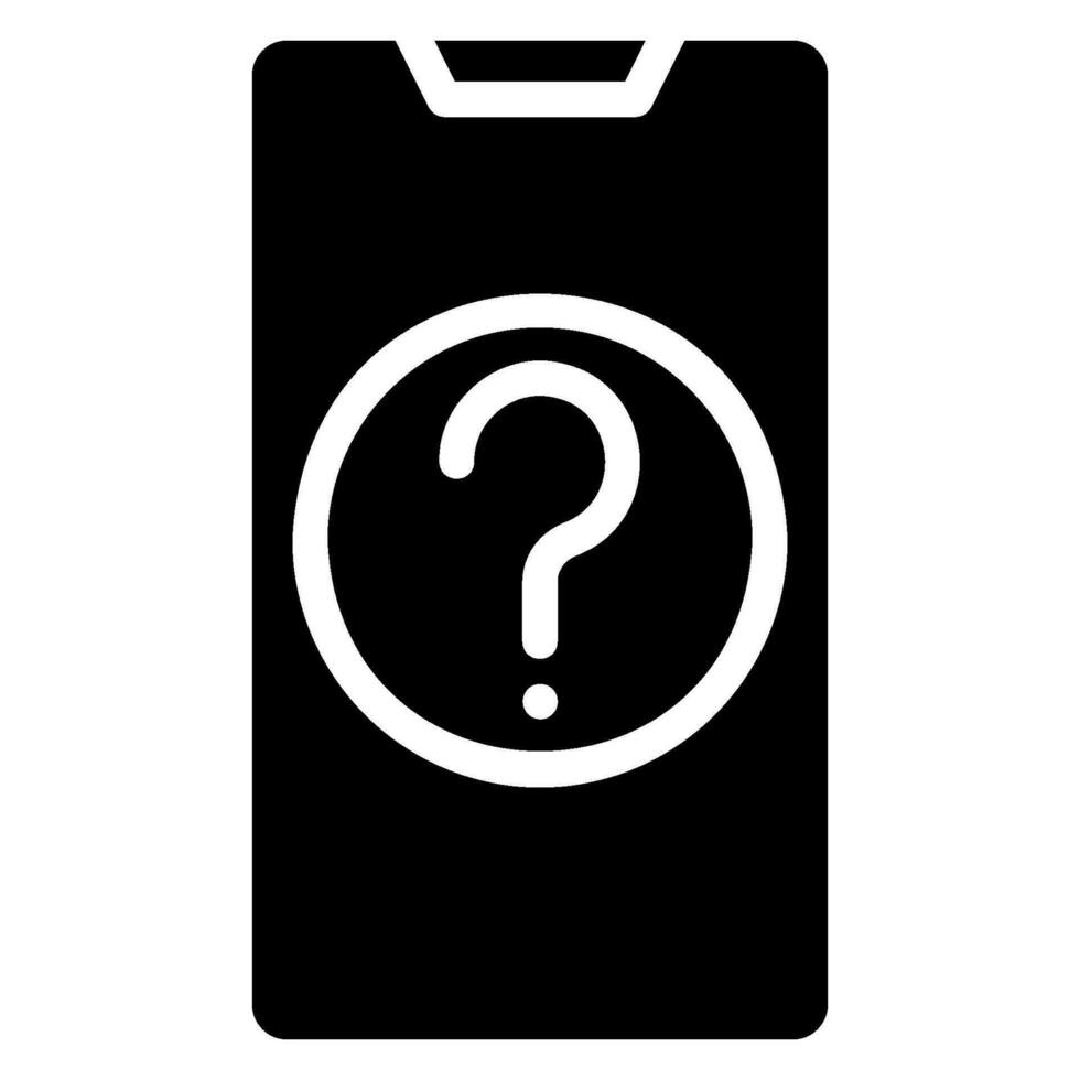 question glyph icon vector