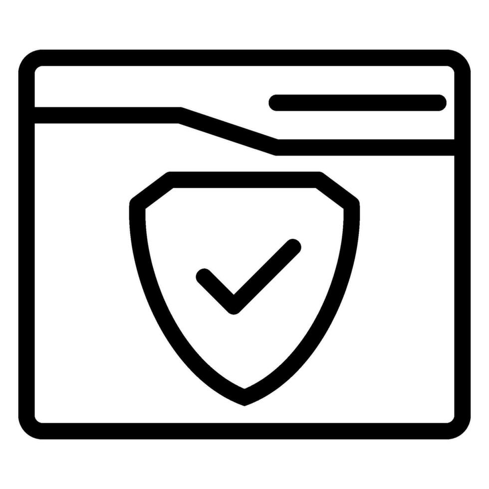 web security line icon vector