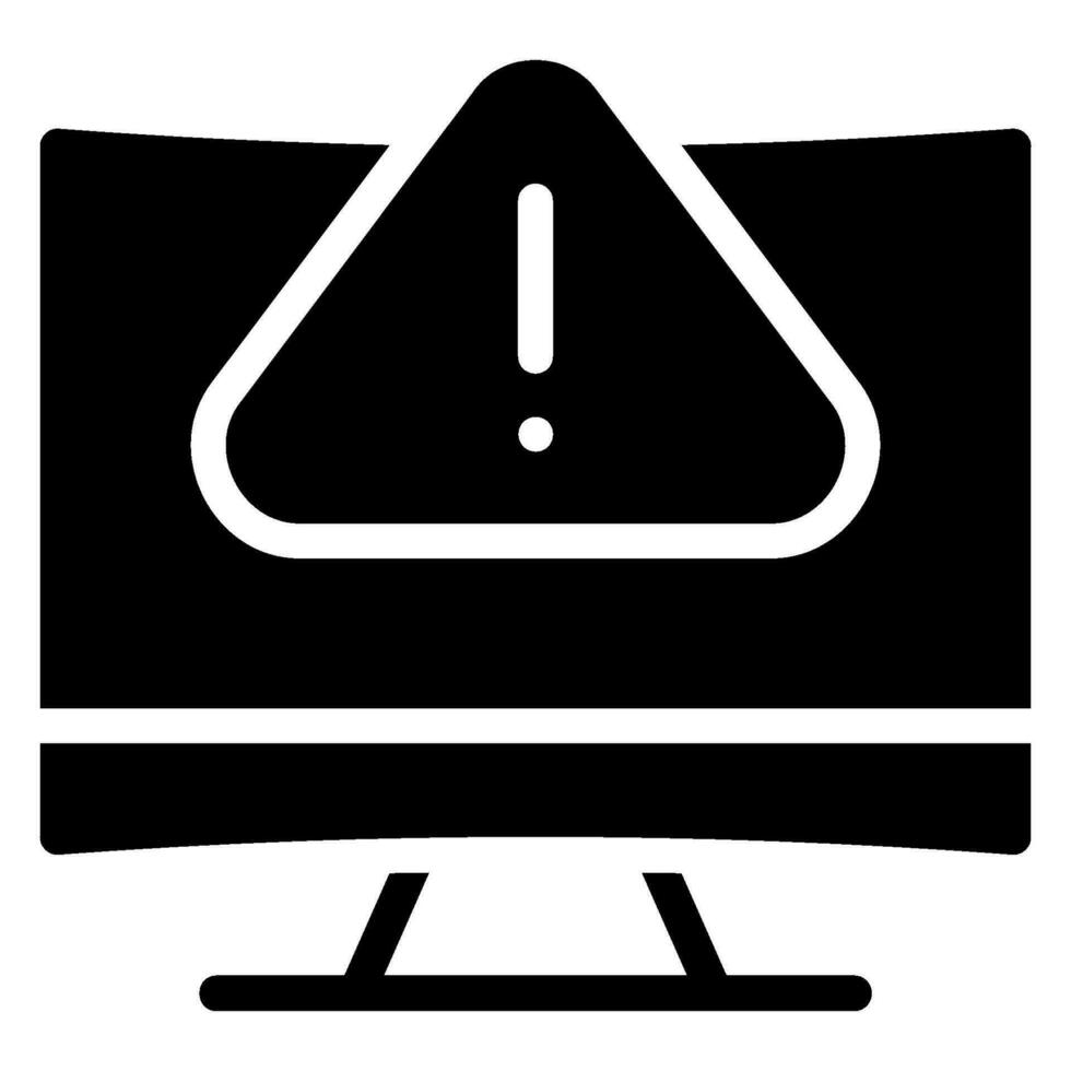 warning sign glyph icon vector