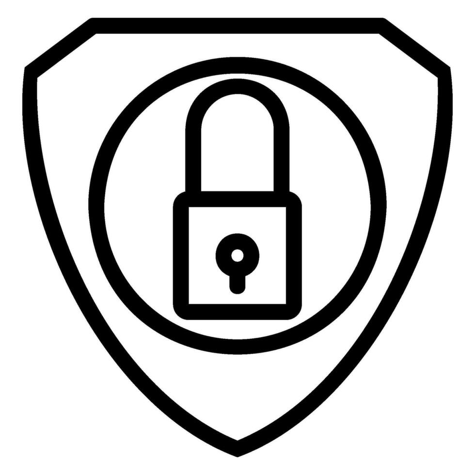 encrypted line icon vector