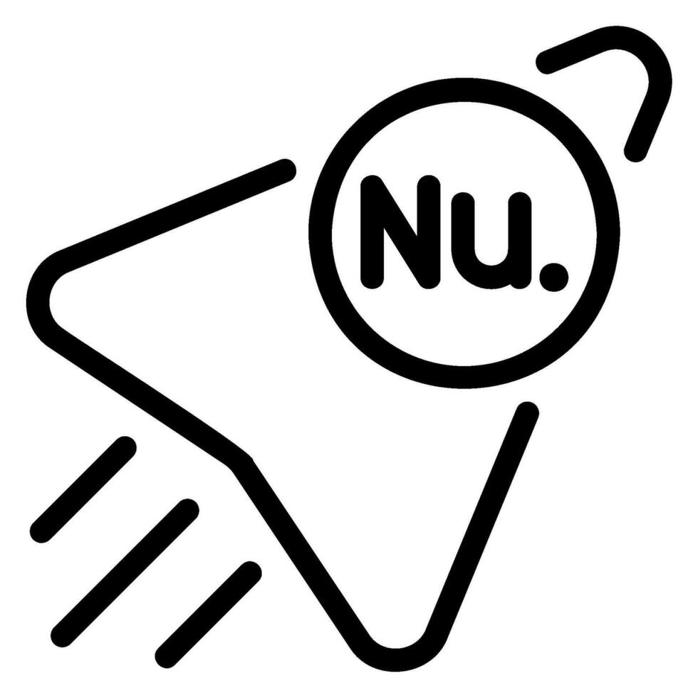 ngultrum línea icono vector