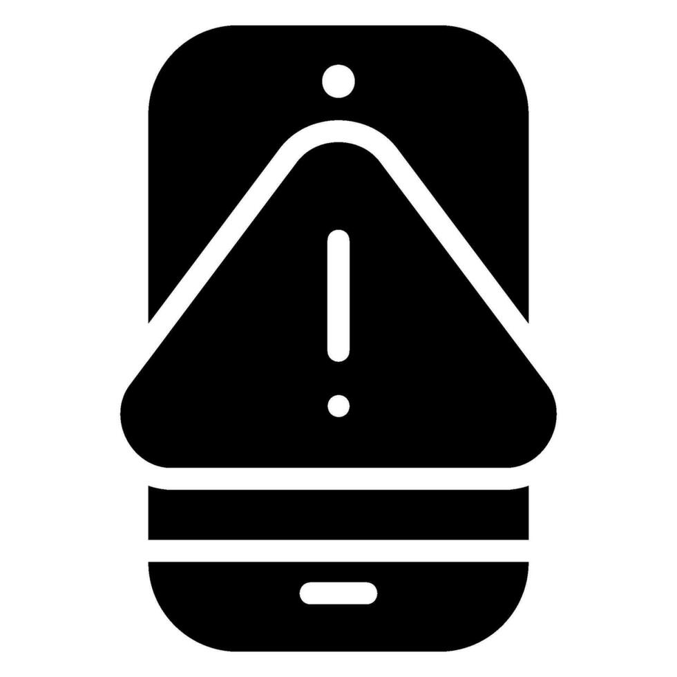 warning sign glyph icon vector