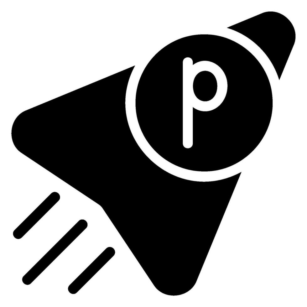 Pataca glyph icon vector