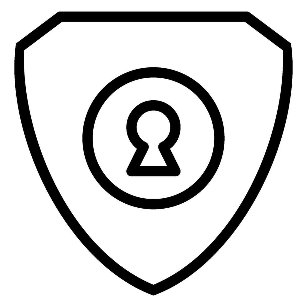 padlock line icon vector