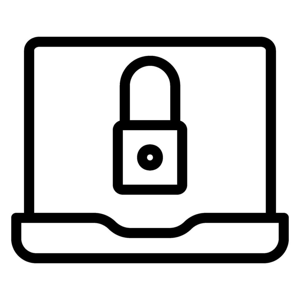 cyber security line icon vector