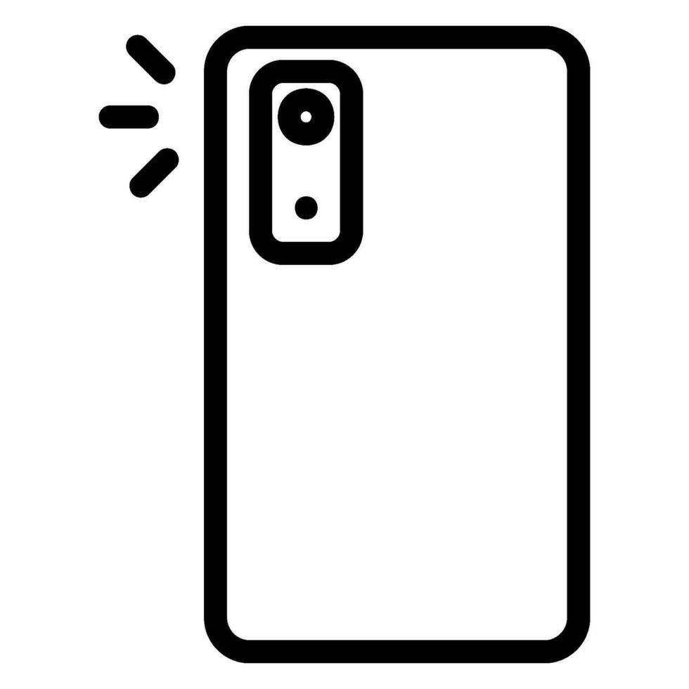 camera flash line icon vector