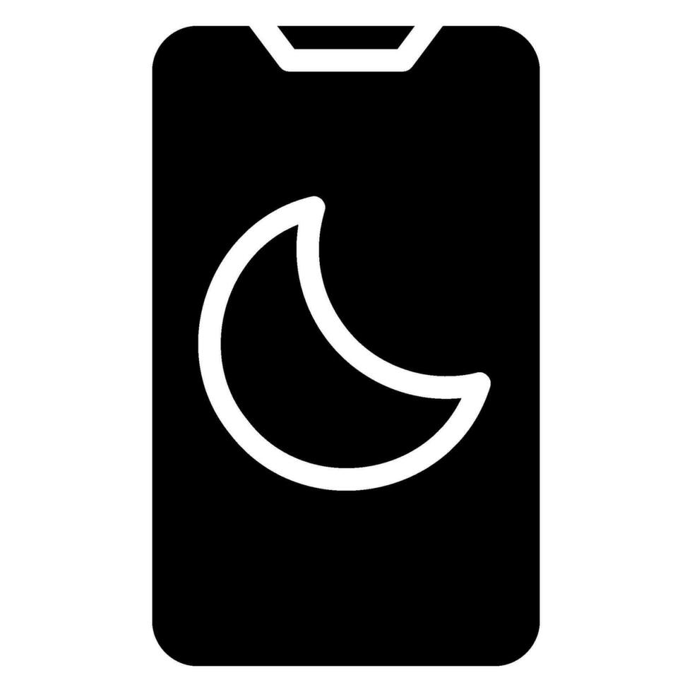 night mode glyph icon vector