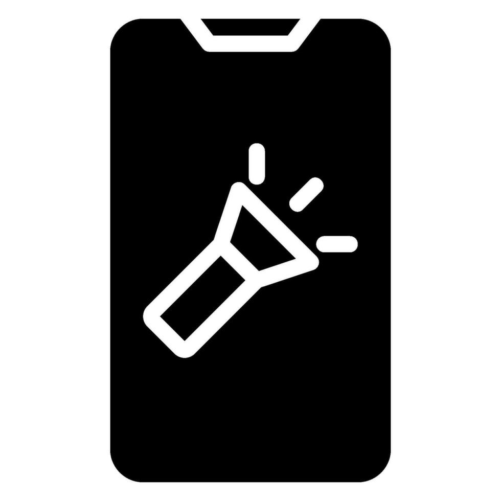 flashlight glyph icon vector