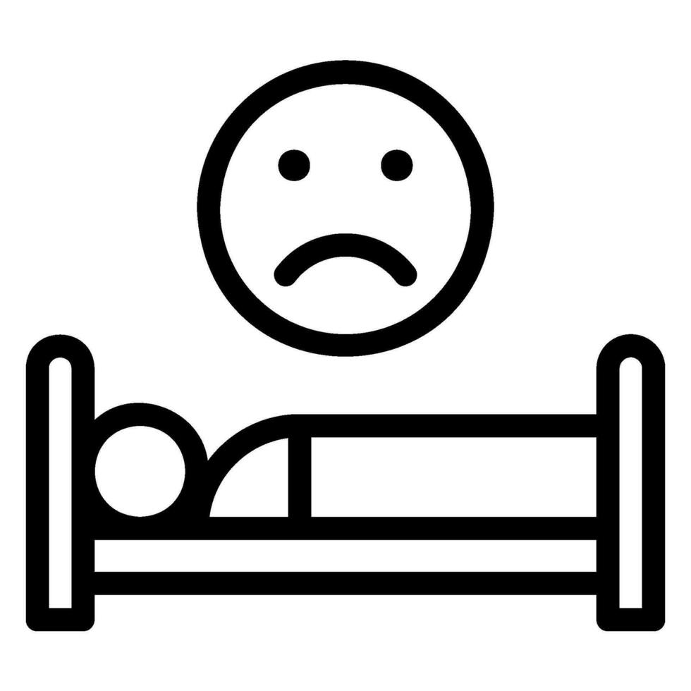 sleepless line icon vector