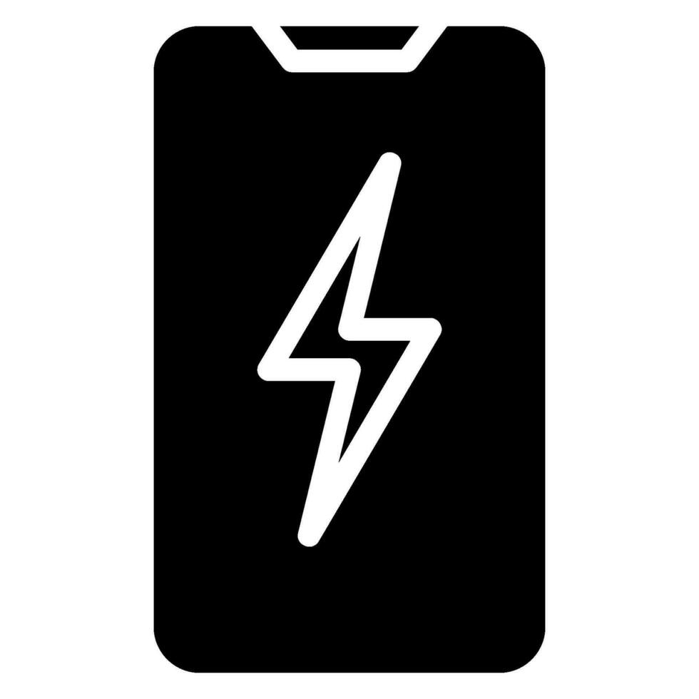 phone charge glyph icon vector