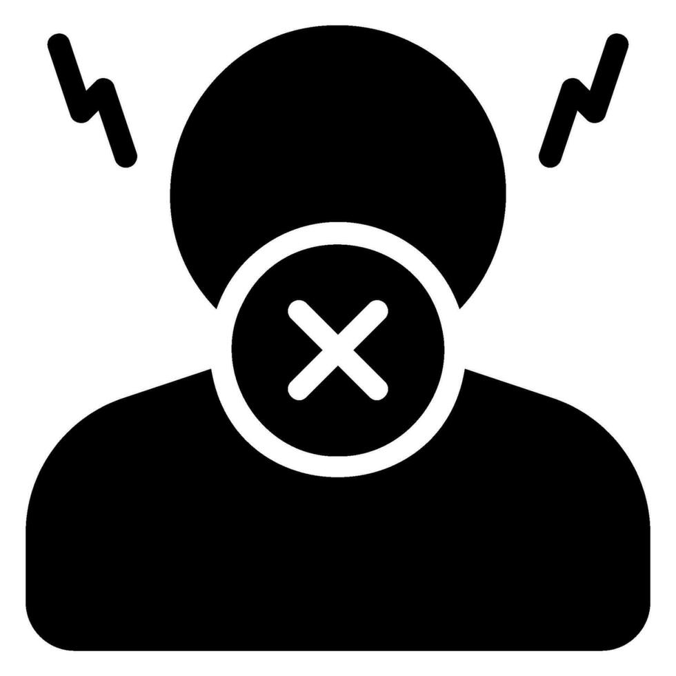 hate glyph icon vector