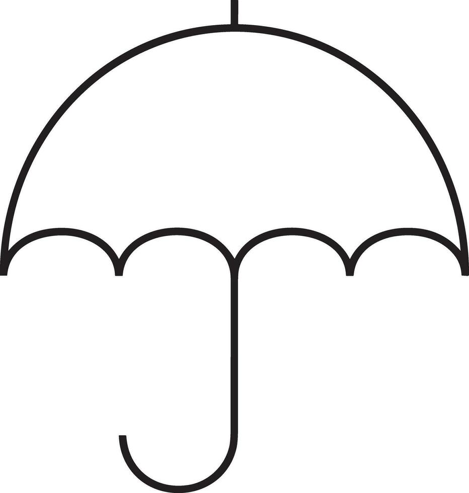 Umbrella protection icon symbol vector image. Illustration of the safety protect umbrella security design image