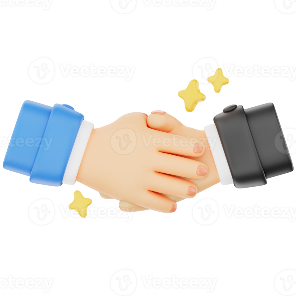 Handshake agreement 3D hand gesture icon png