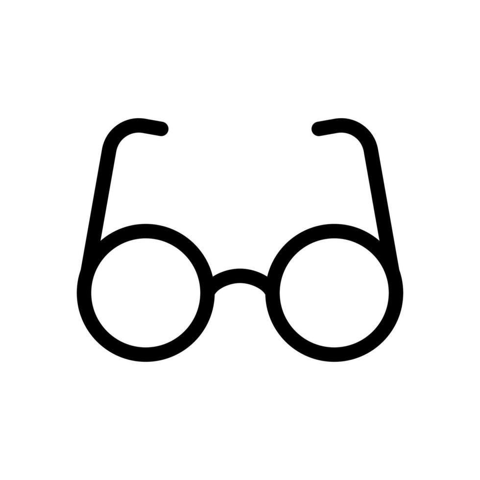 Eyeglasses, reading glasses, sunglasses icon in line style design isolated on white background. Editable stroke. vector